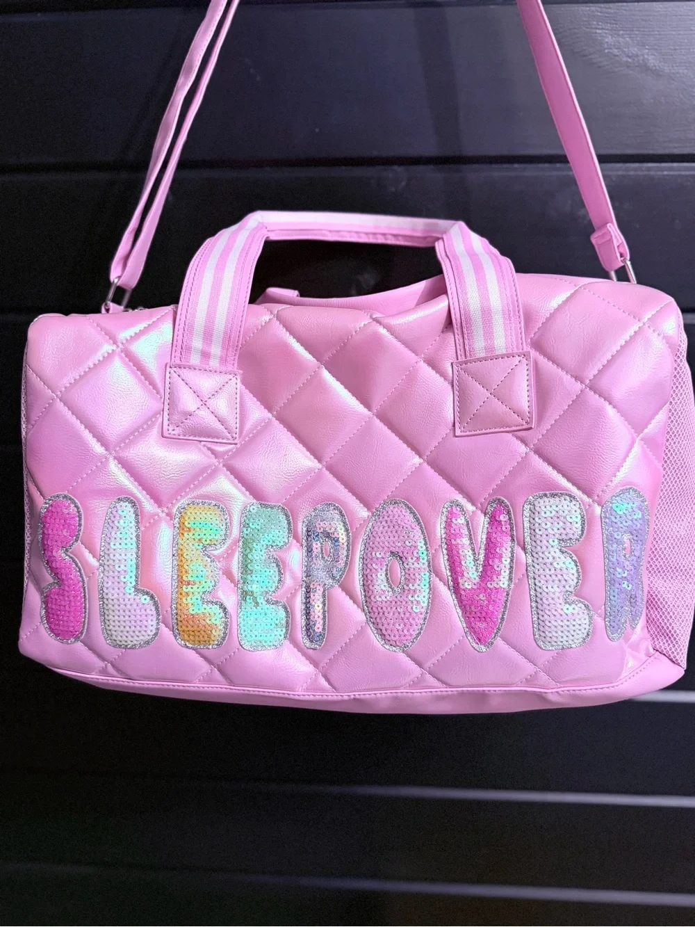 Pink Quilted 'Sleepover' Duffle Bag - Girls' Travel Tote